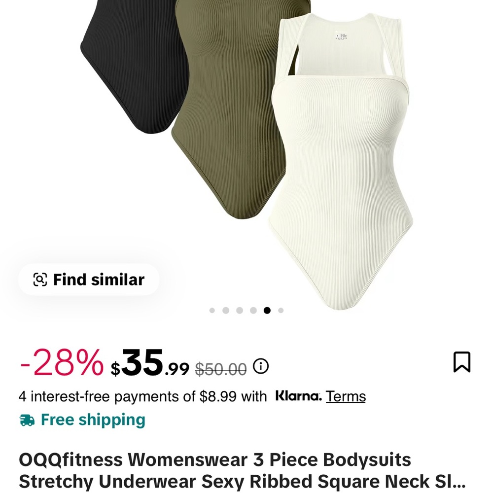 Women's Ribbed Bodysuit 3-Pack - White, Black, Green